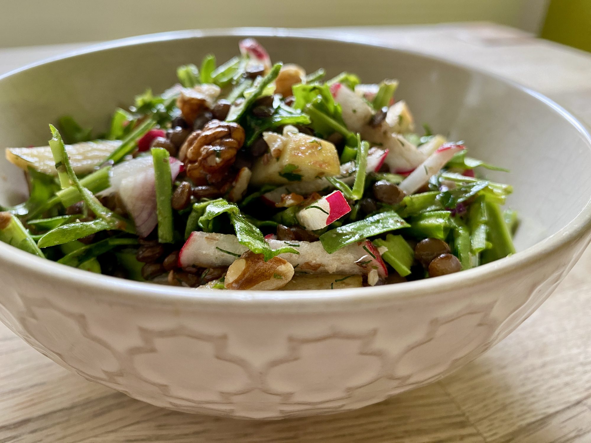 LINSENSALAT mit HIRSCHHORNWEGERICH.