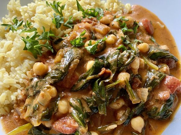 indisches SPINAT CURRY.